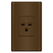 图片 ROYU Plano Series Dark Wood 1 Gang Aircon Outlet Set - MD901/DW