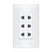 图片 ROYU Super Wide Series 3 Gang Universal Outlet Set - WS115