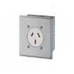 图片 ROYU Classic Series Flush Mount Power Receptacle with Stainlles Plate & Box - WH941/SL