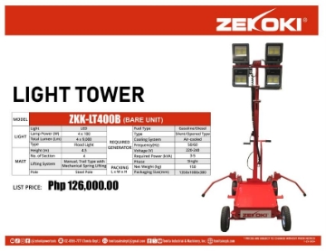 图片 ZEKOKI LIGHT TOWER, ZKK-LT400B